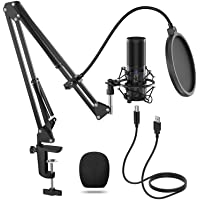 Los mejores  - TONOR Micrófono de Condensador USB Micro Grabación Patrón Polar Cardioide para Grabar Música y Video Podcast Transmisión…